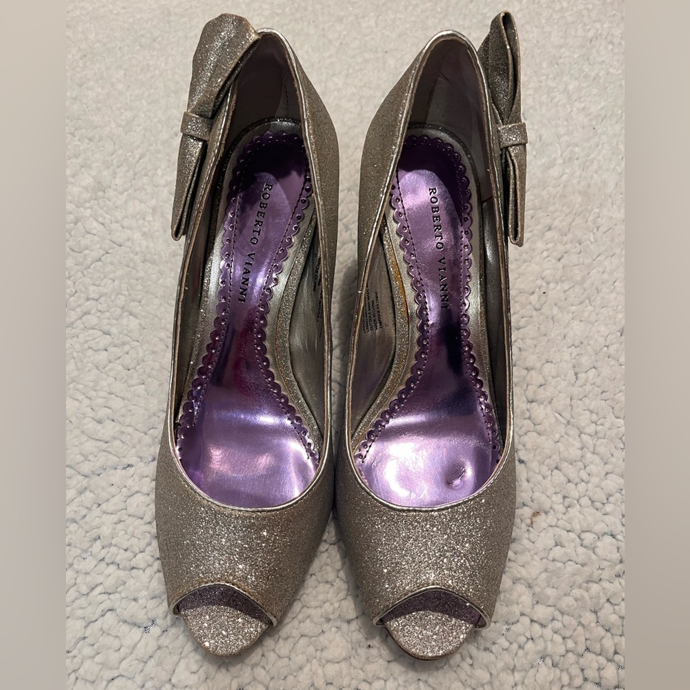 Roberto vianni sparkle peep toe heel